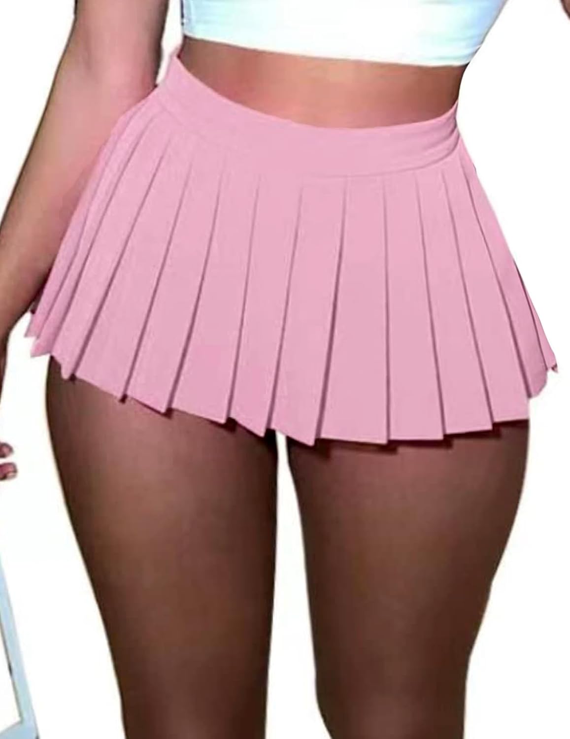 Mini Skirt for Women Pleated Skirts  Sexy Skirt High Waist Schoolgirl Skirt Elastic Waistband Cosplay Club Outfits