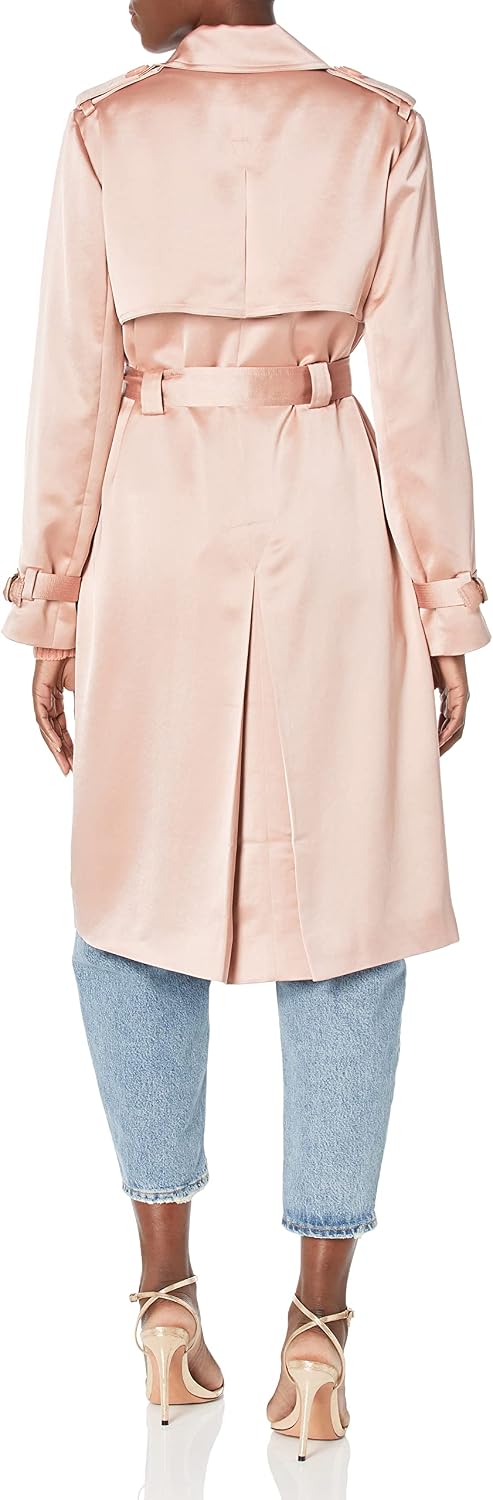 Women Satin Trench Coat