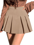 Women Pleated Skirt High Waisted A Line Casual Mini Skirts