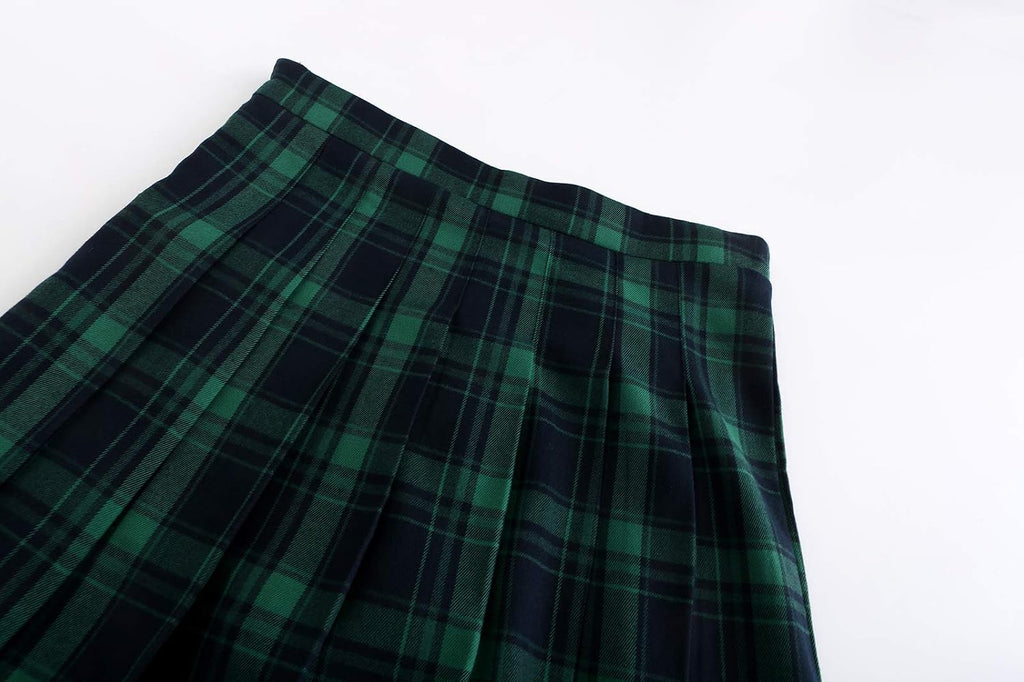 Women High Waist A-Line Pleated Mini Skirt Short Tennis Skirt