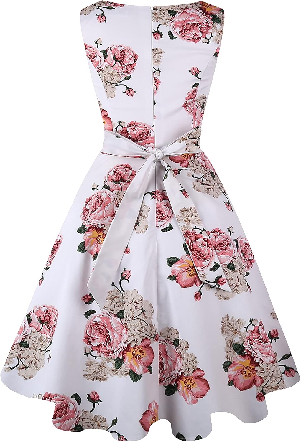 Women 50s 60s Vintage Sleeveless Cocktail Party Dress with Pockets