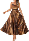 Women Summer Floral Maxi Dresses Elegant Spaghetti Strap Dress Printed Party Dress Beach Long Dresses