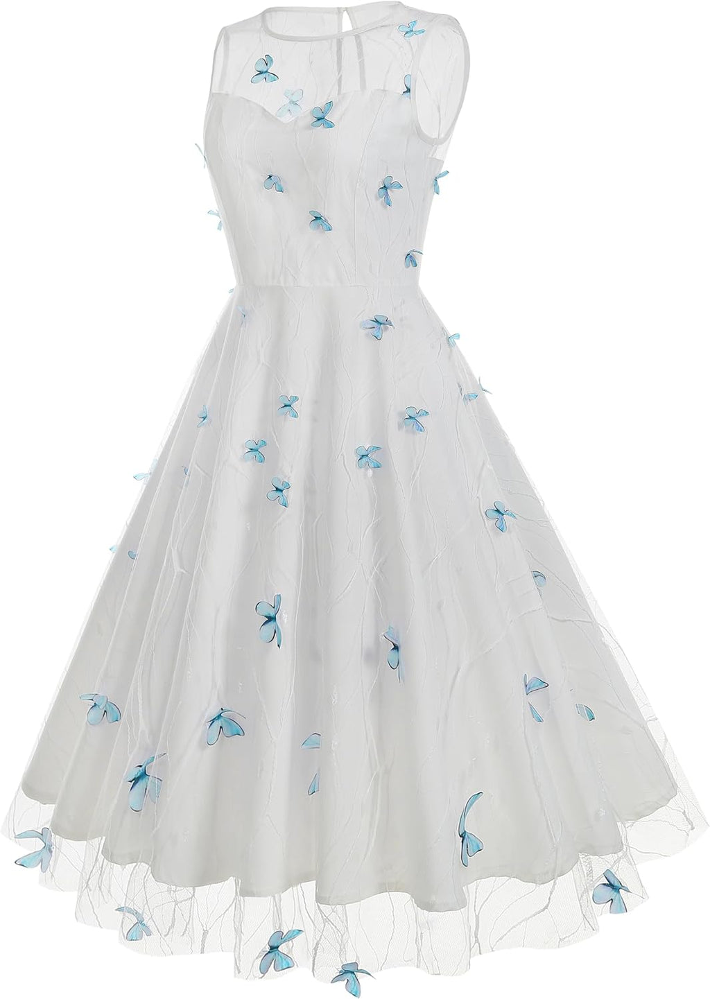 Summer Floral Embroidery Tulle Dress for Women Floral Embroidered Dress for Women Wedding Guest Formal Evening Party Gown
