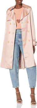 Women Satin Trench Coat